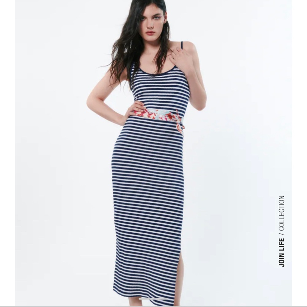 Zara Long Striped Dress S